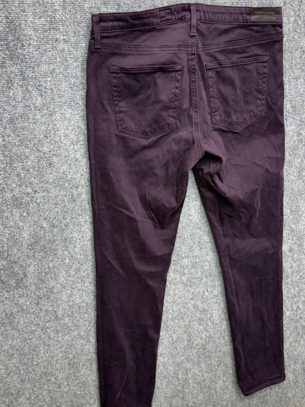 AG Adriano Goldschmidt Jeans The Prima Cigarette Leg Skinny Maroon 28R 28x30 - Picture 7 of 7